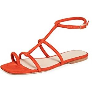 Veronica Beard Mayuri Hot Orange Sandal. 8.